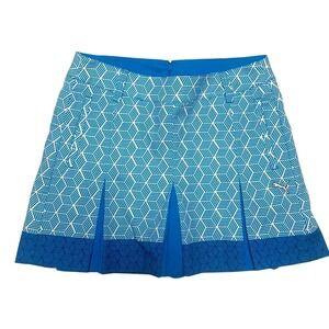Puma Golf Performance Pleated Embroidered Logo Turquoise Skort Women's 6